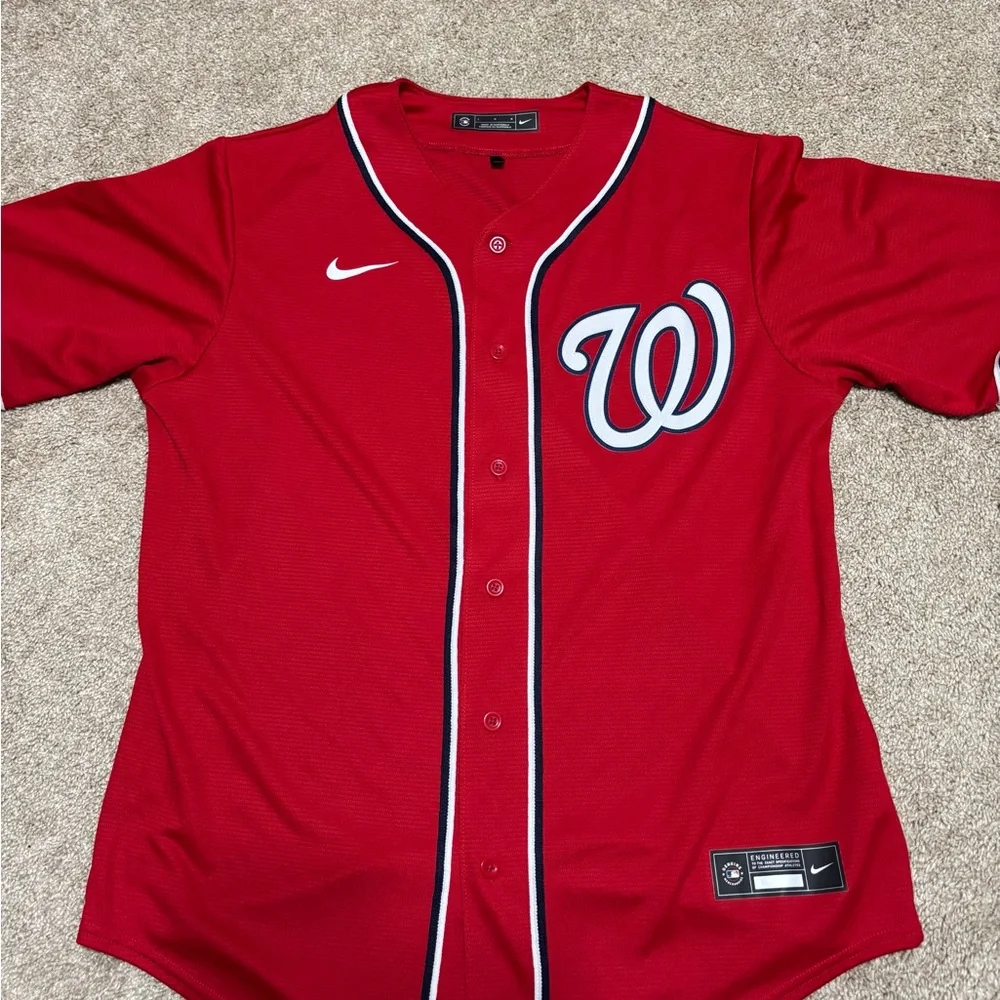 Nike Red Washington Nationals Baseball Jersey - Picture 1 of 3